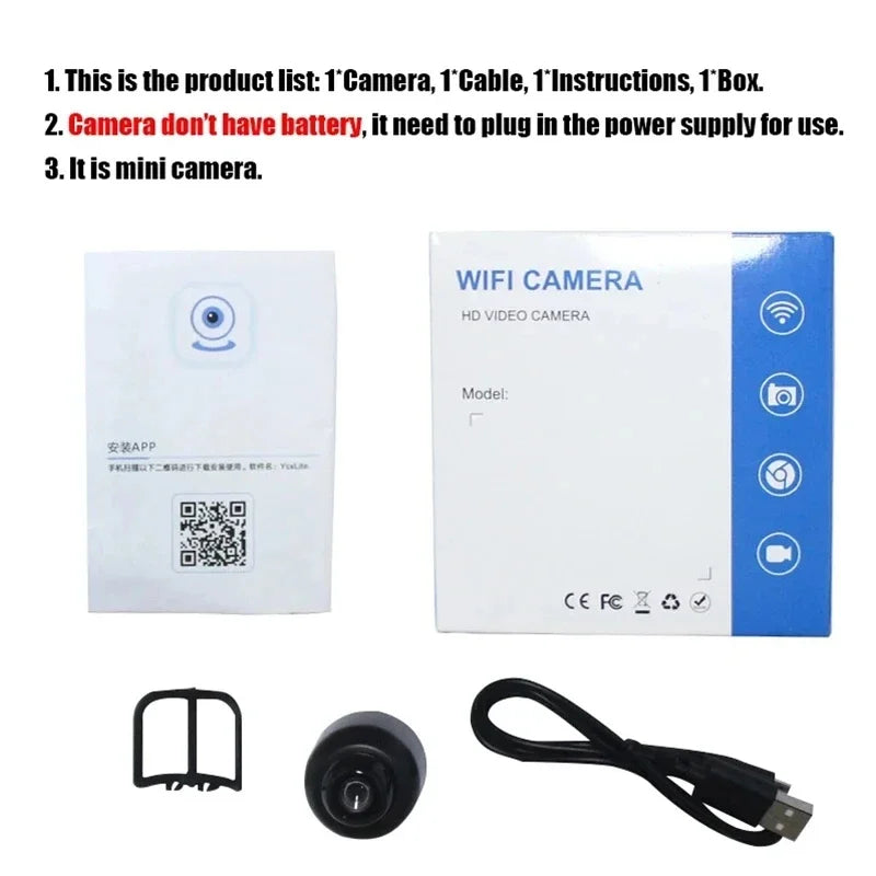 New X5 Mini Camera Night Vision 1080P Wireless Surveillance Camera