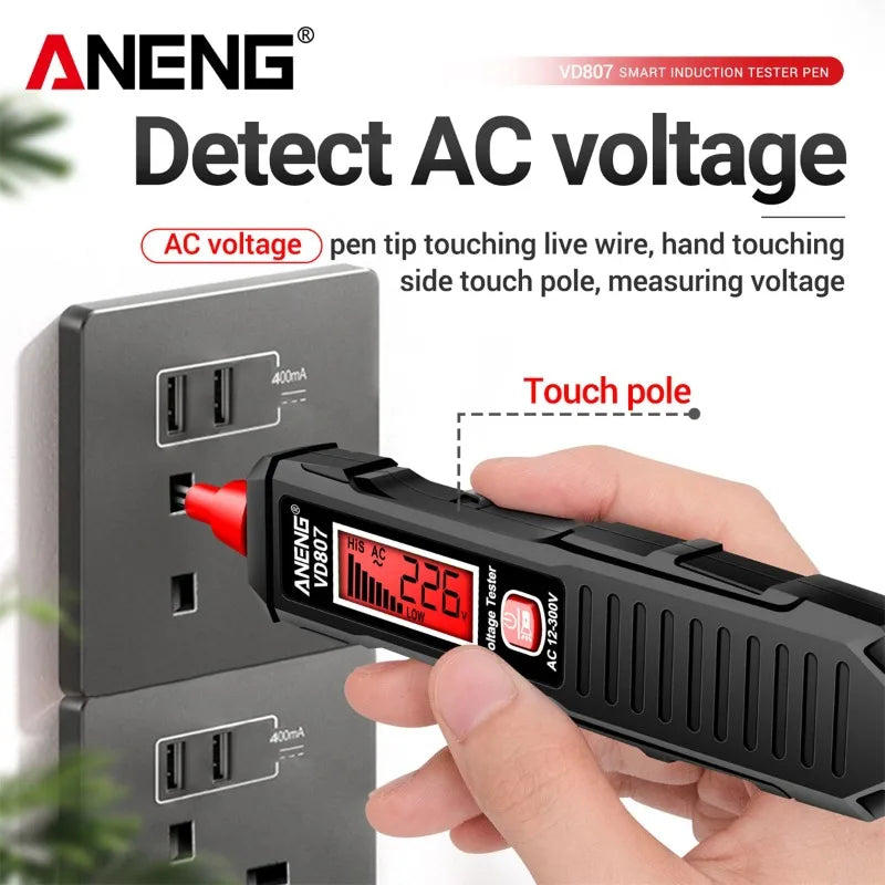 ANENG VD807 Induction Tester Pen LED Display